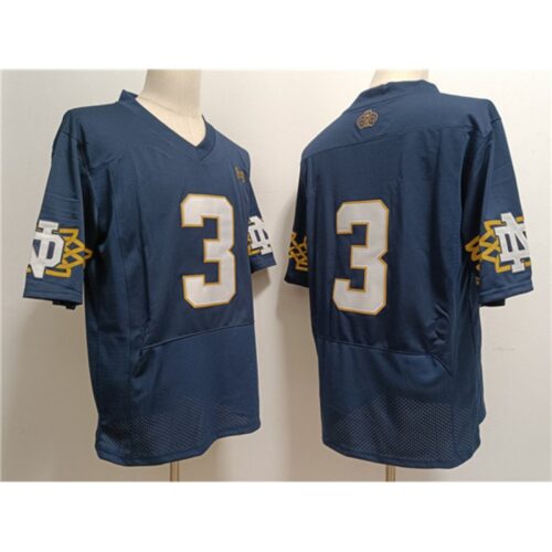 686161bcc5931_1 Men's Notre Dame Fighting Irish #3 Joe Montana Navy Limited Stitched Jersey