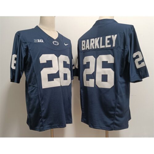 686161c253b43_1 Men's Penn State Nittany Lions #26 Saquon Barkley Navy cStitched Jersey