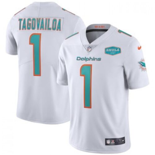 686161c7c4302_1 Men's Miami Dolphins #1 Tua Tagovailoa White With 347 Shula Patch 2020 Vapor Untouchable Limited Stitched NFL Jersey