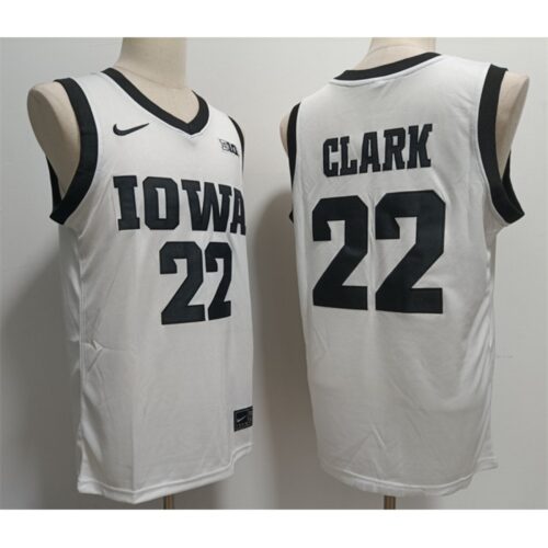 686161d2437a9_1 Men's Iowa Hawkeyes #22 Caitlin Clark White Stitched Jersey