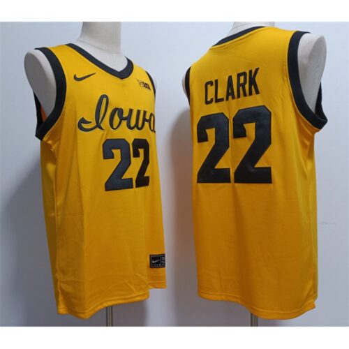 686161d4e3eb9_1 Men's Iowa Hawkeyes #22 Caitlin Clark Yellow Stitched Jersey