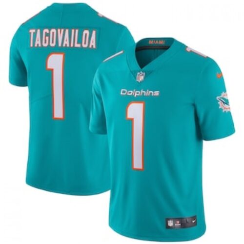 686161d54da65_1 Men's Miami Dolphins #1 Tua Tagovailoa Aqua Vapor Limited Stitched NFL Jersey