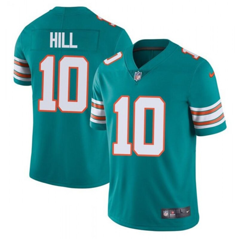 686161e336132_1 Youth Miami Dolphins #10 Tyreek Hill Aqua Color Rush Limited Stitched Jersey