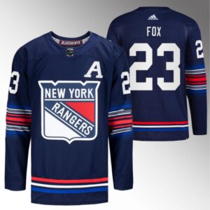 686161e8bddb5_1 Men's New York Rangers #23 Adam Fox Navy Stitched Jersey
