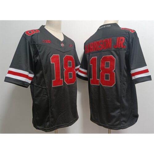 686161f17858b_1 Men's Ohio State Buckeyes #18 Marvin Harrison JR. Black 2023 F.U.S.E. Limited Stitched Jersey