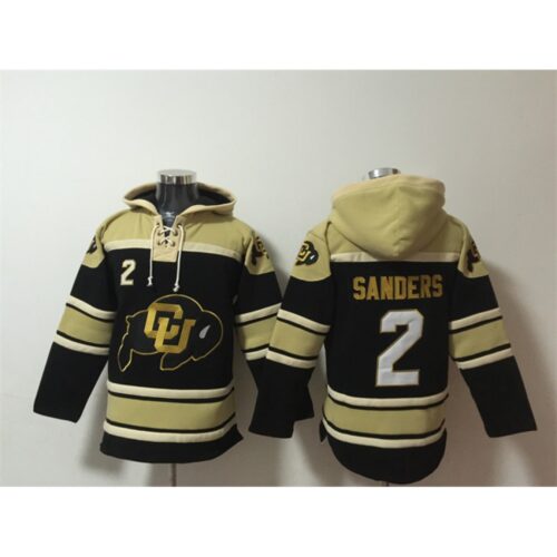 686161fa02b59_1 Men's Colorado Buffaloes #2 Shedeur Sanders Black Ageless Must-Have Lace-Up Pullover Hoodie