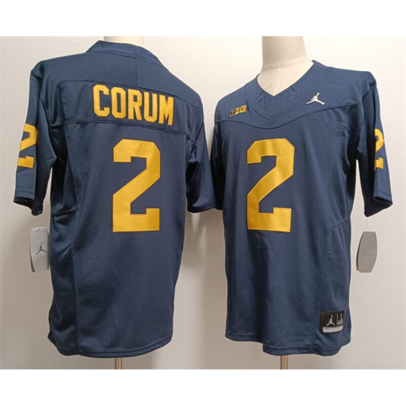 6861621467d42_1 Men's Michigan Wolverines #2 Blake Corum 2023 F.U.S.E. Navy Stitched Jersey