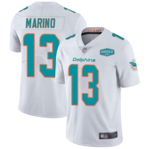 68616219527ab_1 Men's Miami Dolphins #13 Dan Marino White With 347 Shula Patch 2020 Vapor Untouchable Limited Stitched NFL Jersey