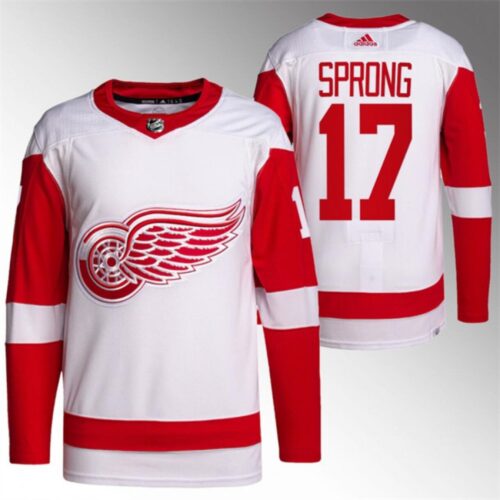 6861623a25bbd_1 Men's Detroit Red Wings #17 Daniel Sprong White Stitched Jersey