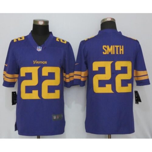 6861624526ad8_1 Men's Vikings #22 Harrison Smith Purple Limited Rush Stitched NFL Jersey
