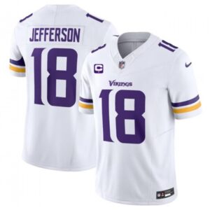 6861625076c9e_1 Youth Minnesota Vikings #18 Justin Jefferson White 2023 F.U.S.E. With 1-Star C Patch Vapor Untouchable Limited Football Stitched Jersey