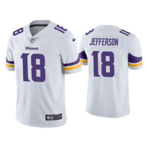 68616252df333_1 Youth Minnesota Vikings #18 Justin Jefferson White Vapor Untouchable Limited Stitched Jersey