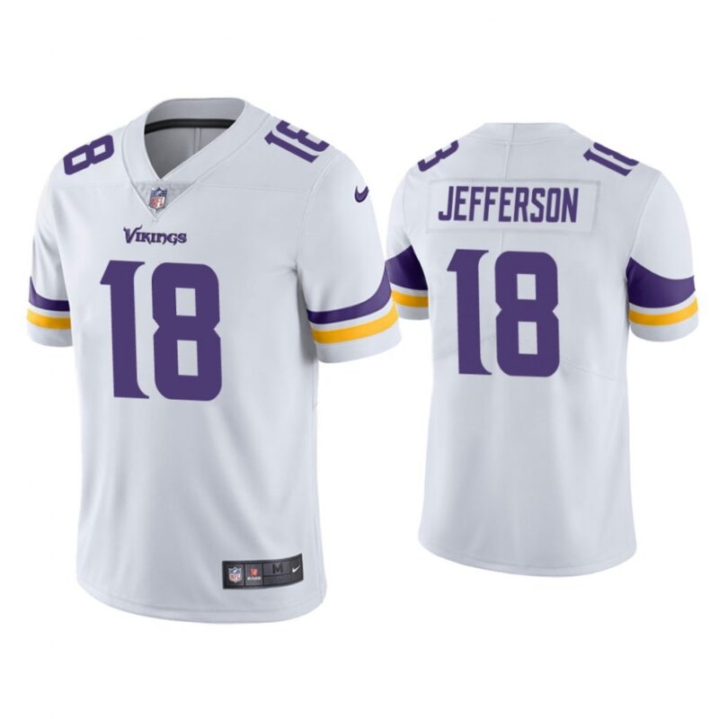 68616252df333_1 Youth Minnesota Vikings #18 Justin Jefferson White Vapor Untouchable Limited Stitched Jersey