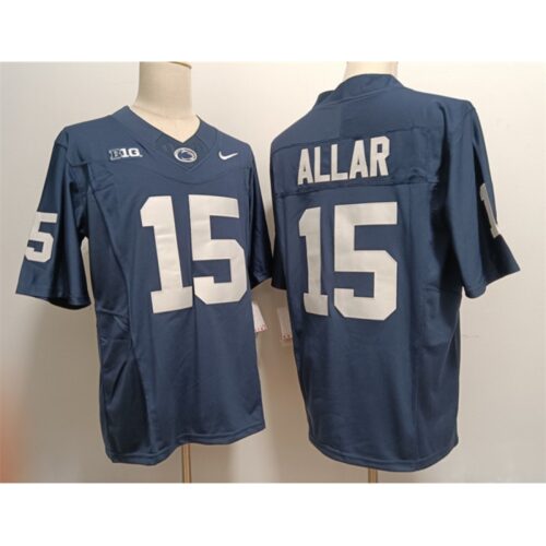 6861625847ef9_1 Men's Penn State Nittany Lions #15 Drew Allar Navy Stitched Jersey