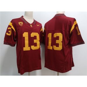 68616266623ec_1 Men's USC Trojans #13 Caleb Williams 2023 F.U.S.E. Red Stitched Jersey