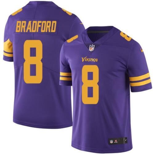 68616267916b3_1 Vikings #8 Sam Bradford Purple Youth Stitched NFL Limited Rush Jersey