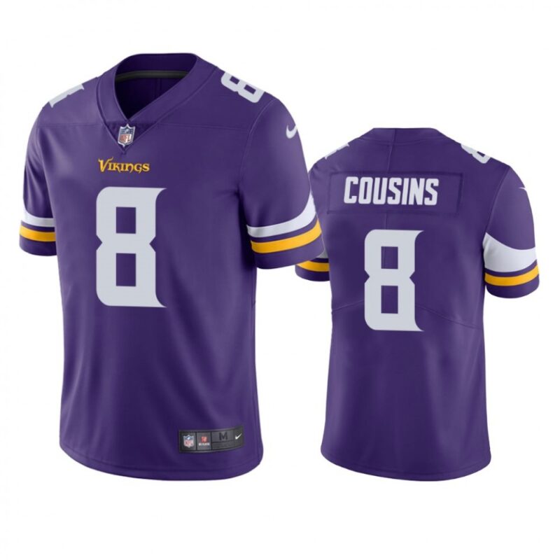 6861626a0baf9_1 Youth Minnesota Vikings #8 Kirk Cousins Purple Vapor Untouchable Limited Stitched Jersey