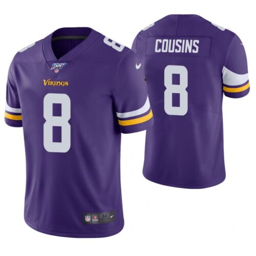 6861627c81e69_1 Men's Minnesota Vikings #8 Kirk Cousins Purple 2019 100th Season Vapor Untouchable Limited Stitched NFL Jersey