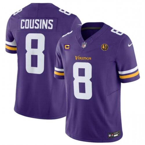 6861628f90eb3_1 Men's Minnesota Vikings #8 Kirk Cousins Purple 2023 F.U.S.E. With 4-star C Patch And John Madden Patch Vapor Limited Stitched Football Jersey