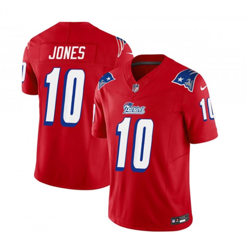 686162a471789_1 Men's New England Patriots #10 Mac Jones Red 2023 F.U.S.E. Throwback Limited Stitched Football Jersey