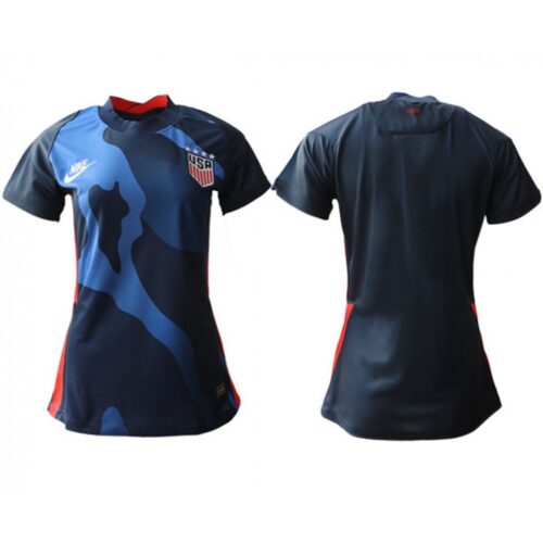 686162eb1e60e_1 Women's USA Customized Away Soccer Country Jersey