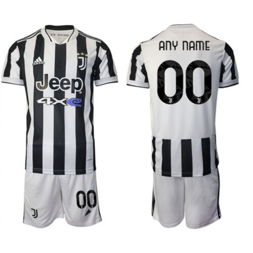 686162fda9744_1 Men's Juventus Custom White/Black Home Soccer Jersey Suit