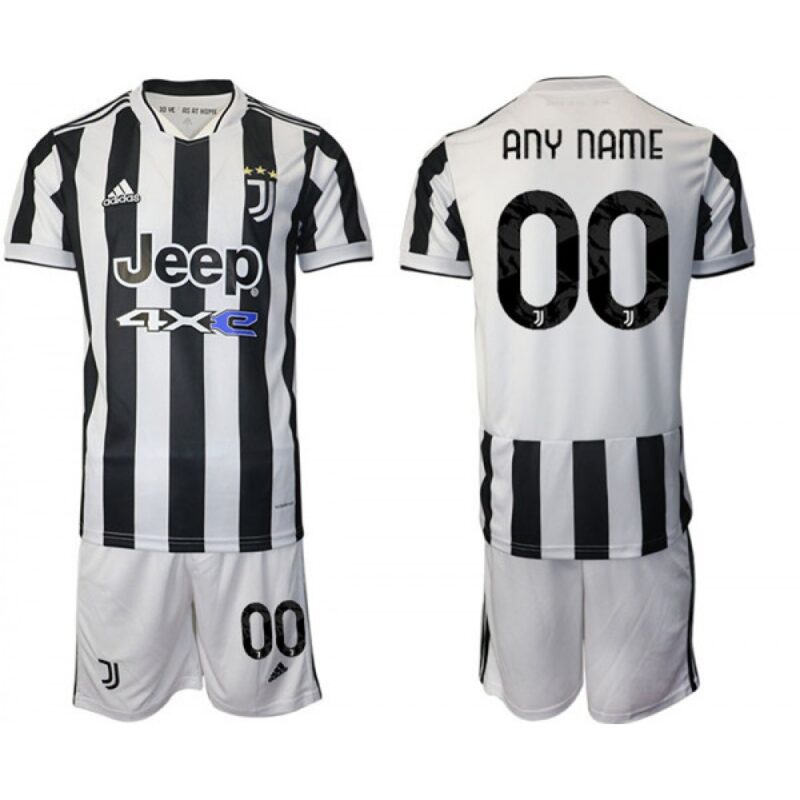 686162fda9744_1 Men's Juventus Custom White/Black Home Soccer Jersey Suit