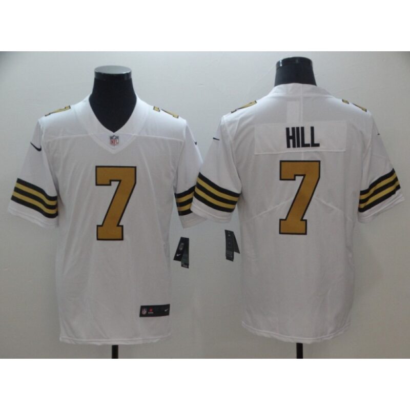 6861630c83fac_1 Men's New Orleans Saints #7 Taysom Hill White Limited Rush Stitched NFL Jersey