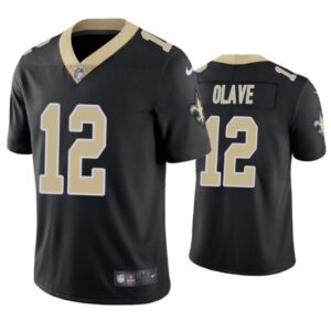 6861631dc2459_1 Men's New Orleans Saints #12 Chris Olave Black Vapor Limited Stitched Jersey