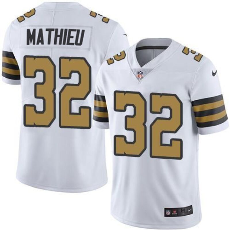 6861633467444_1 Women's New Orleans Saints #32 Tyrann Mathieu White Color Rush Limited Stitched Jersey(Run Small)