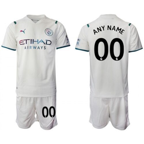 68616340e76ec_1 Men's Manchester City Custom 2021/22 White Away Jersey Suit