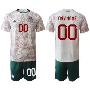 68616346a4cf2_1 Men's Mexico Custom White Away Soccer Jersey Suit
