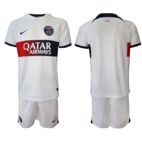 6861634c2a816_1 Men's Paris Saint-Germain Custom 2023/24 White Away Soccer Jersey Suit