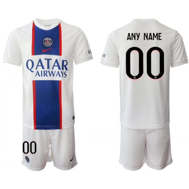 68616351a63b7_1 Men's Paris Saint-Germain Custom 2023 White Soccer Jersey Suit