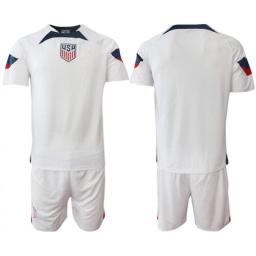 68616370c39e3_1 Men's American Custom White Home Soccer Jersey Suit
