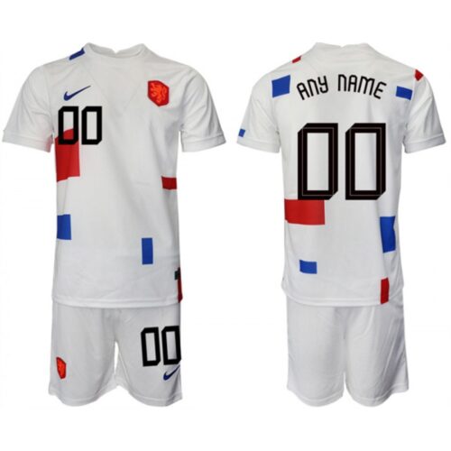 68616381e0f61_1 Men's Netherlands Custom White Away Soccer Jersey Suit