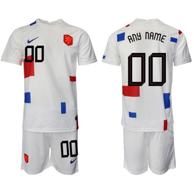 68616381e0f61_1 Men's Netherlands Custom White Away Soccer Jersey Suit