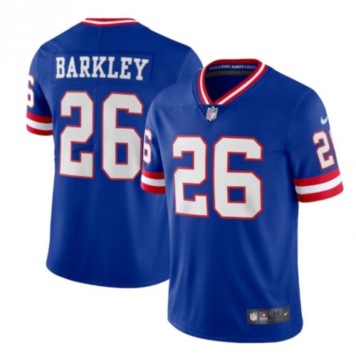 6861638fcc106_1 Men's New York Giants #26 Saquon Barkley Royal Classic Vapor Limited Stitched Jersey