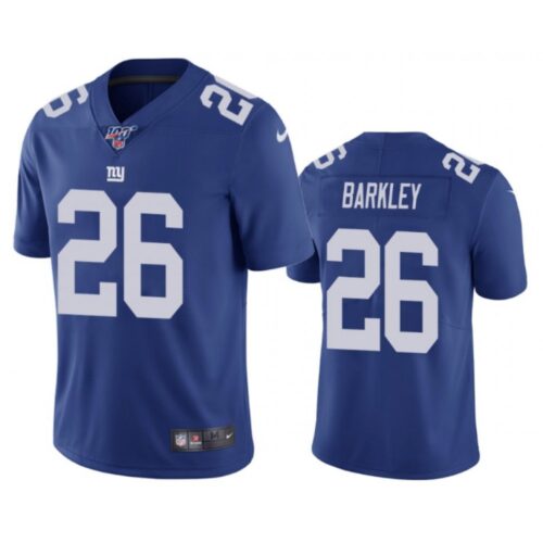 68616398b48e2_1 Men's New York Giants #26 Saquon Barkley Blue 2019 100th Season Vapor Untouchable Limited Stitched NFL Jersey