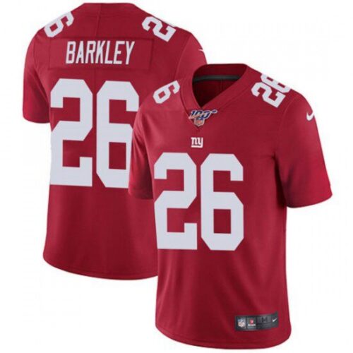 686163a156947_1 Men's New York Giants #26 Saquon Barkley Red 2019 100th Season Vapor Untouchable Limited Stitched NFL Jersey
