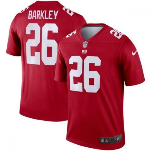 686163a44d4e9_1 Men's New York Giants #26 Saquon Barkley Red Inverted Legend Jersey