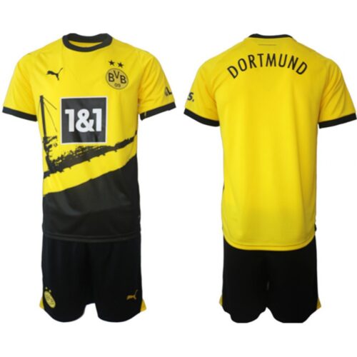 686163a5bce26_1 Men's Dortmund Custom 2023/24 Yellow/Black Home Soccer Jersey Suit