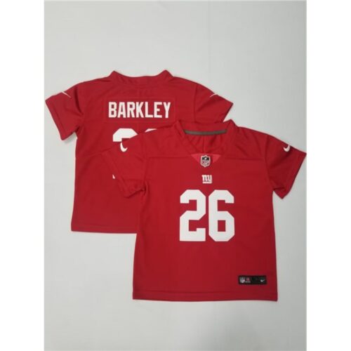 686163bb150dd_1 Toddlers New York Giants #26 Saquon Barkley Red Limited Stitched Football Jersey