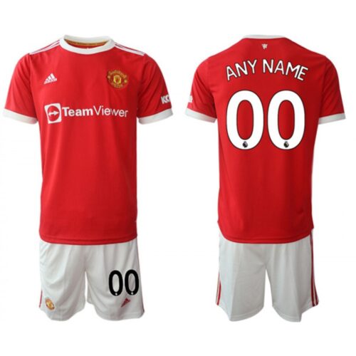 686163bedbd53_1 Men's Manchester United Custom 2021/22 Red Home Soccer Jersey Suit