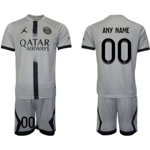 686163cf97e2a_1 Men's Paris Saint-Germain Custom 2023 Grey Soccer Jersey Suit