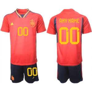 686163e2d6c93_1 Men's Spain Custom Red Home Soccer Jersey Suit