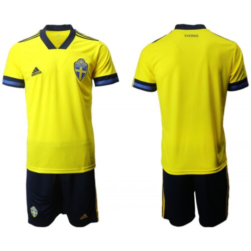 686163f491e7d_1 Men's Sweden National Team Custom Home Soccer Jersey Suit