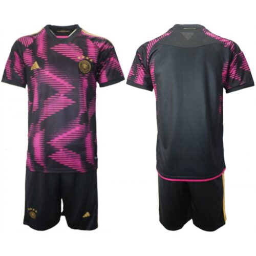 6861640096055_1 Men's Germany Custom Pink/Black 2022 FIFA World Cup Away Soccer Jersey Suit