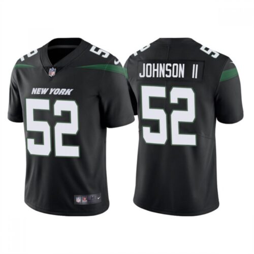 6861640226b6f_1 Men's New York Jets #52 Jermaine Johnson II 2022 Black Vapor Untouchable Limited Stitched Jersey