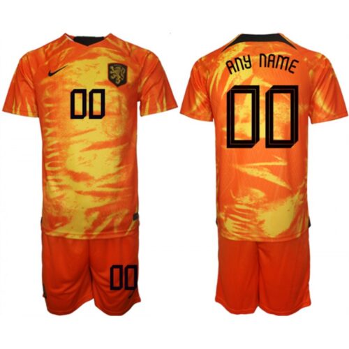 68616403104f0_1 Men's Netherlands Custom Orange Home Soccer Jersey Suit